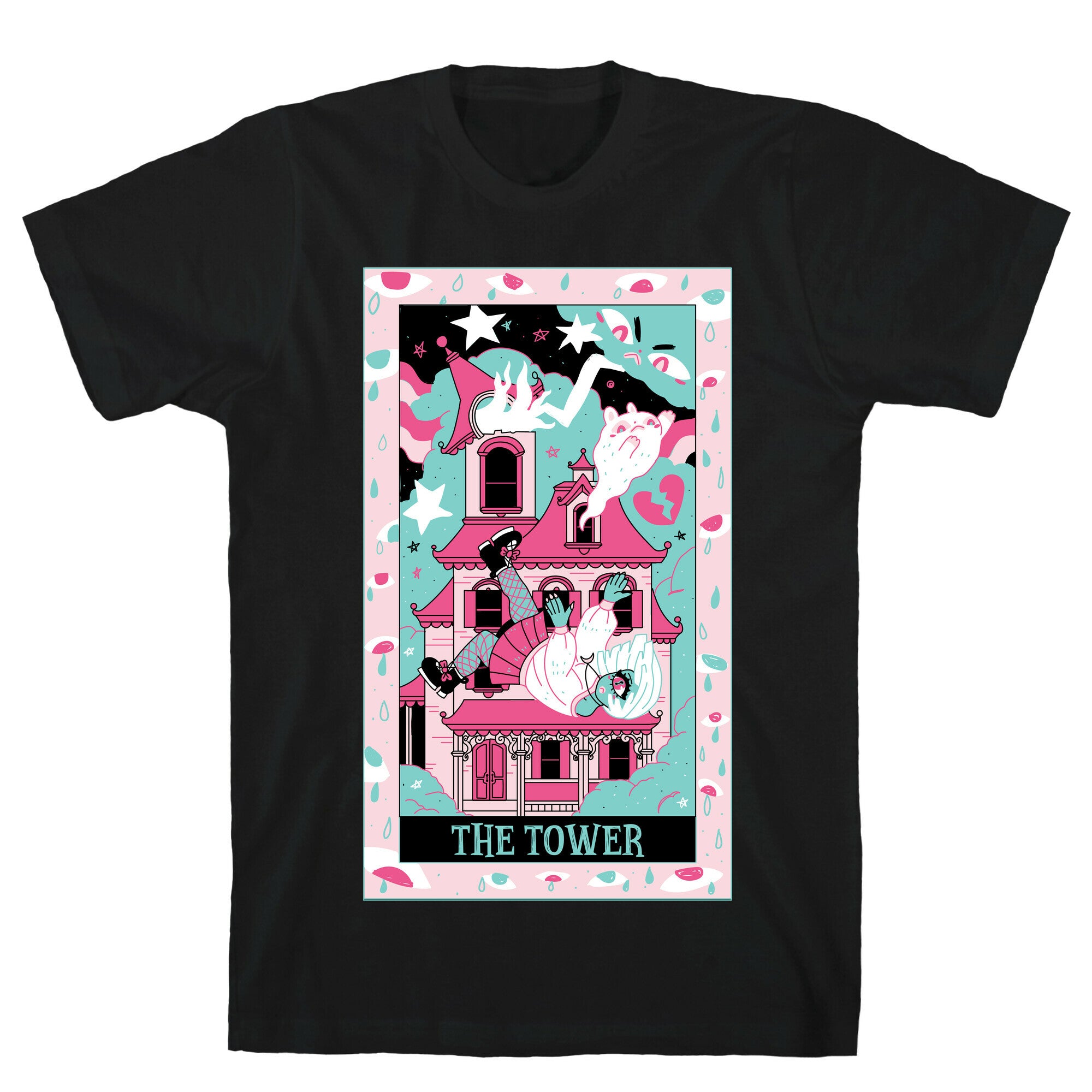 Creepy Cute Tarots: The Tower Haunted House T-Shirt